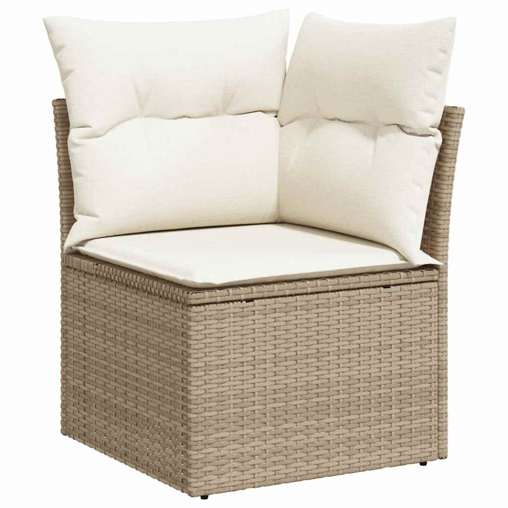 Set Divano da Giardino 9 pcs Beige e bianco - immagine 5