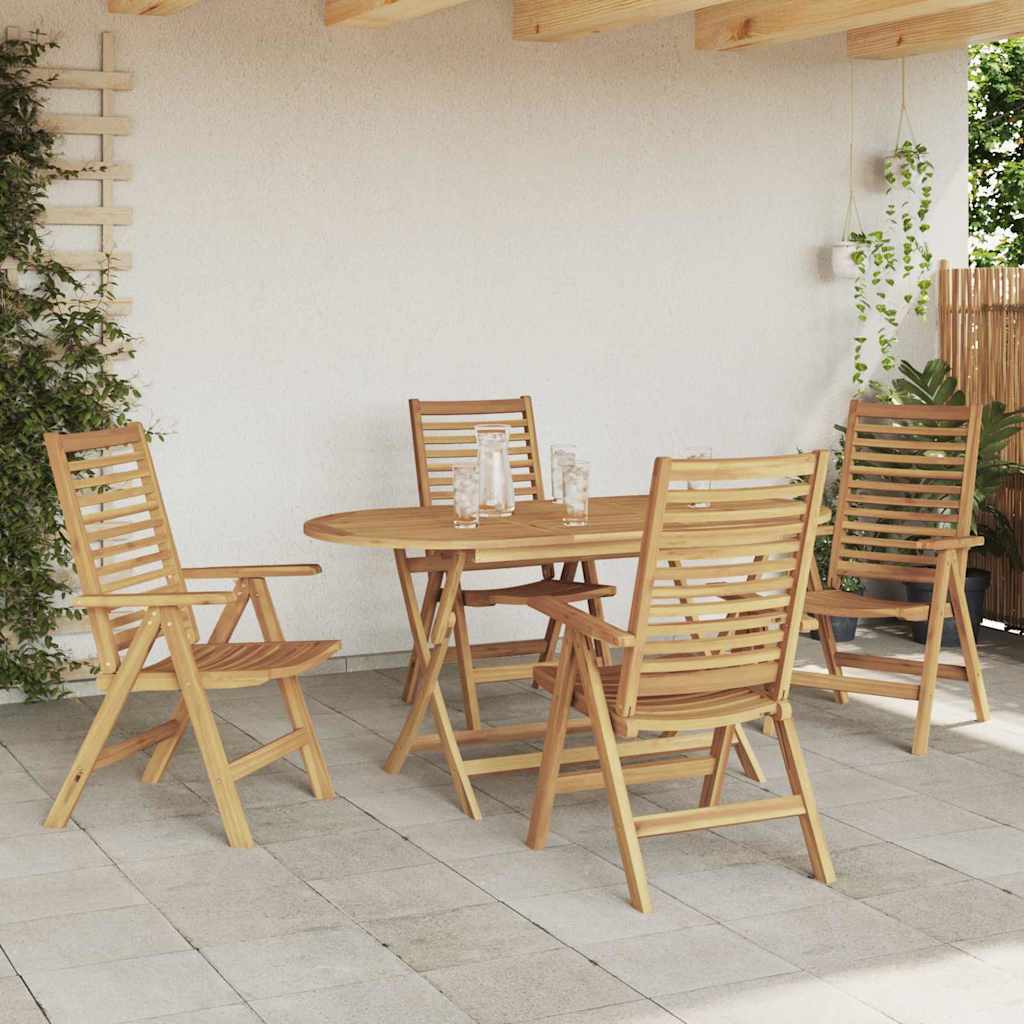 Set da Pranzo per Giardino 5 pcs Marrone Legno massello di teak - immagine 4