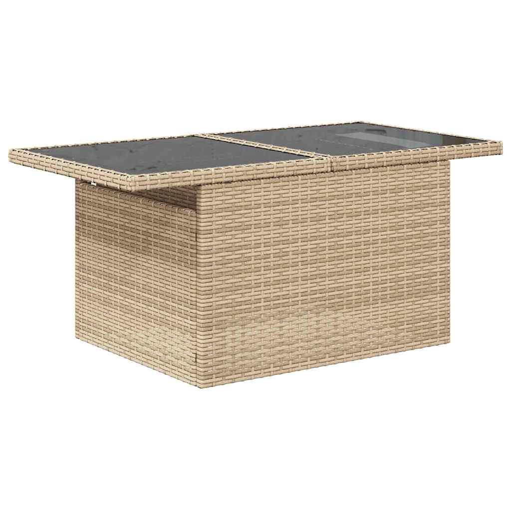 Set Divano da Giardino con cuscino 6 pcs Beige Poly Rattan - immagine 6