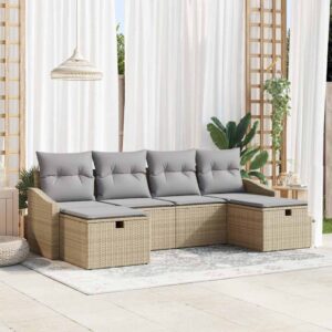 Set di divani con cuscino 6 pcs polyrattan