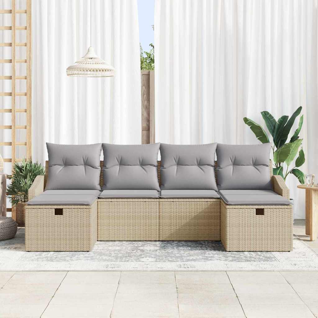 Set di divani con cuscino 6 pcs polyrattan - immagine 3