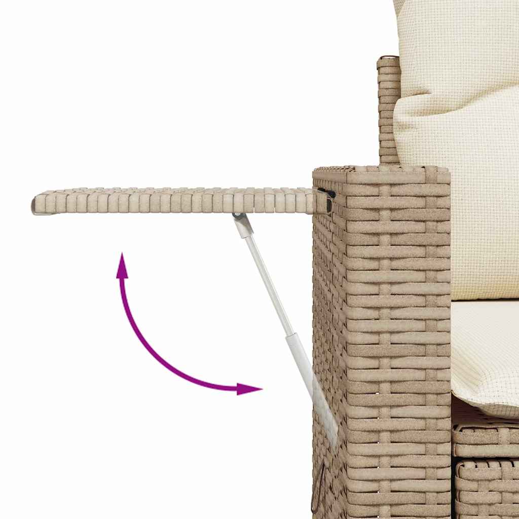 Set Divano da Giardino 10 pcs Beige polyrattan - immagine 9