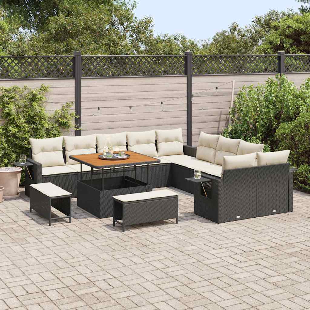 Set Divano da Giardino 13 pcs Beige polyrattan - immagine 3