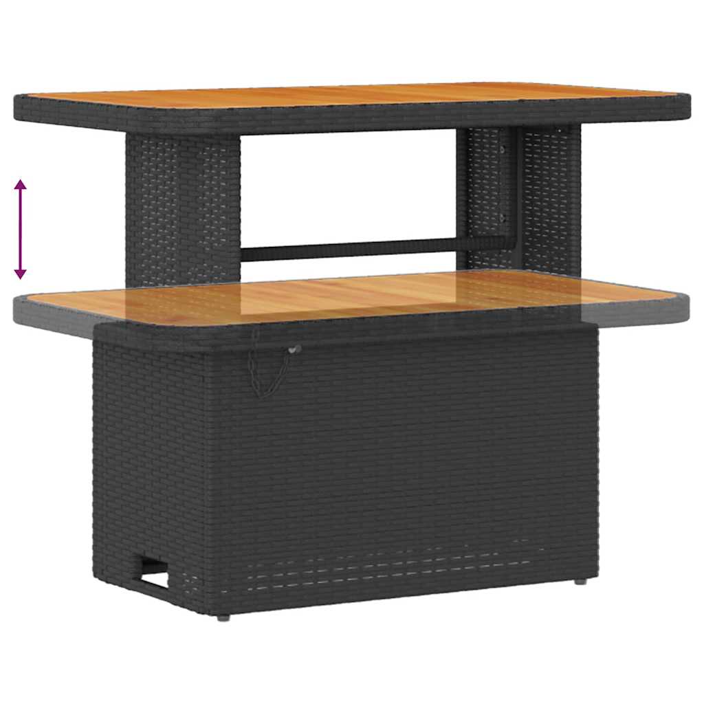 Set Divano da Giardino 8 pcs Nero polyrattan - immagine 8