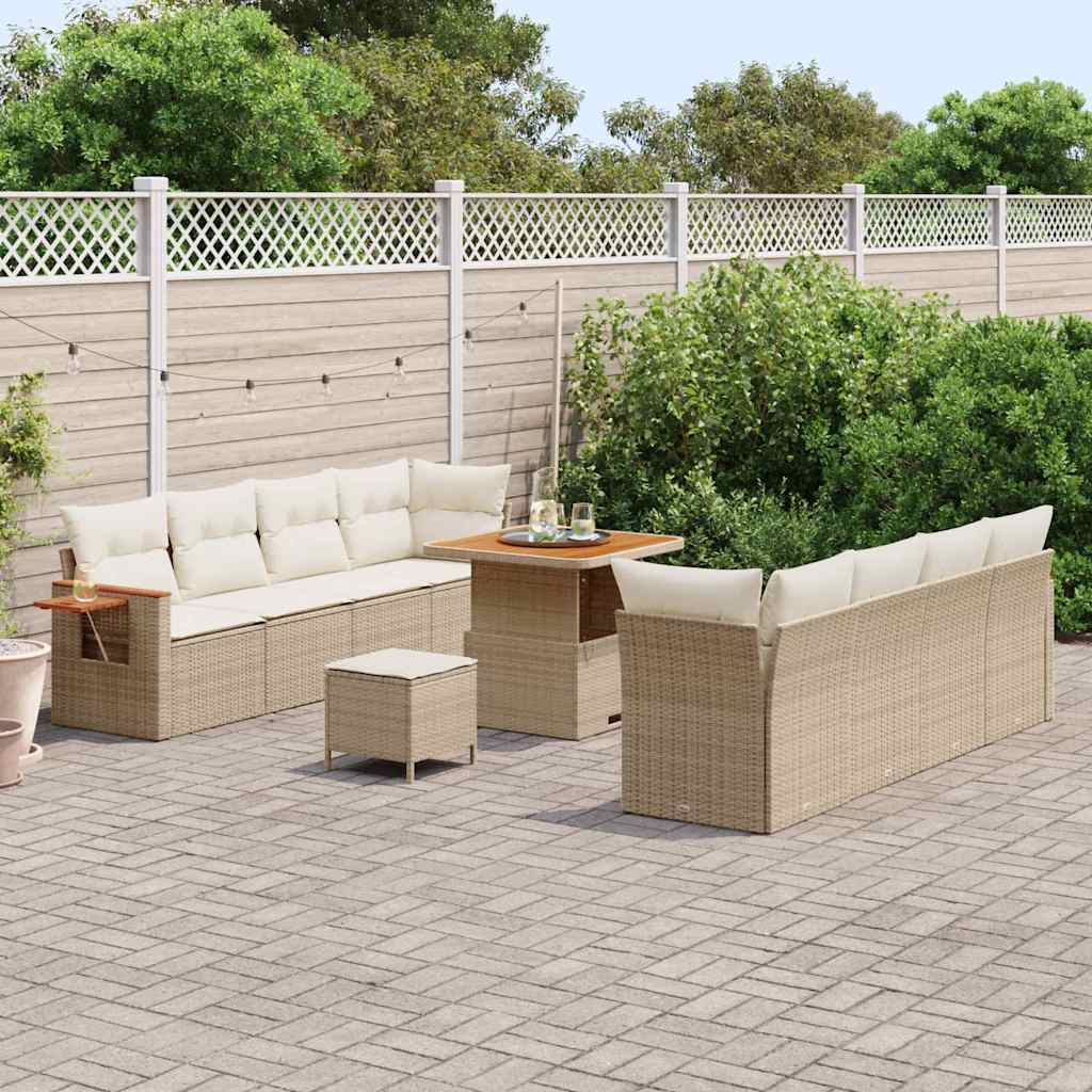 Set Divano da Giardino 11 pcs beige e panna 80 x 80 x 71 cm - immagine 3