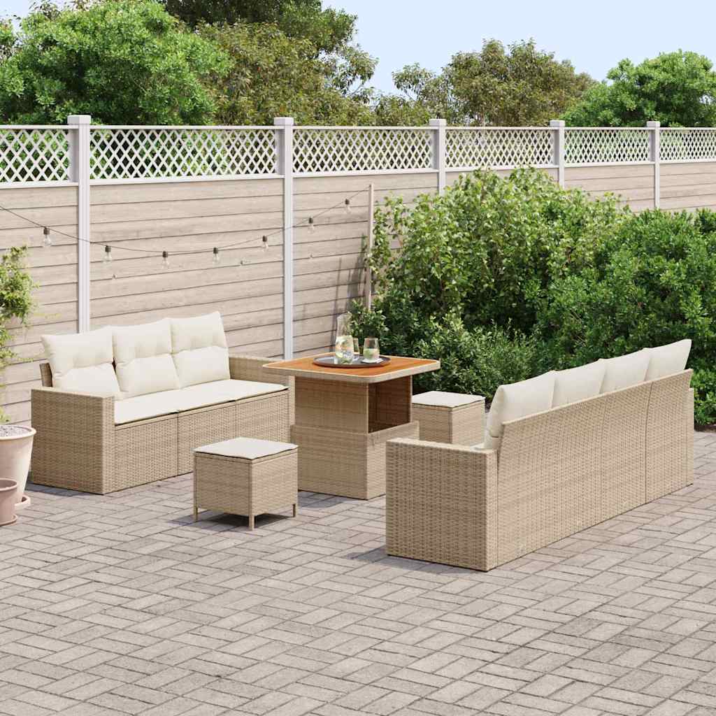 Set Divano da Giardino 10 pcs beige e panna 80 x 80 x 71 cm - immagine 3