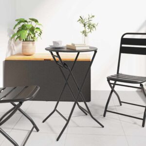 Tavolo da Giardino Antracite 50 x 50 x 72 cm Metallo