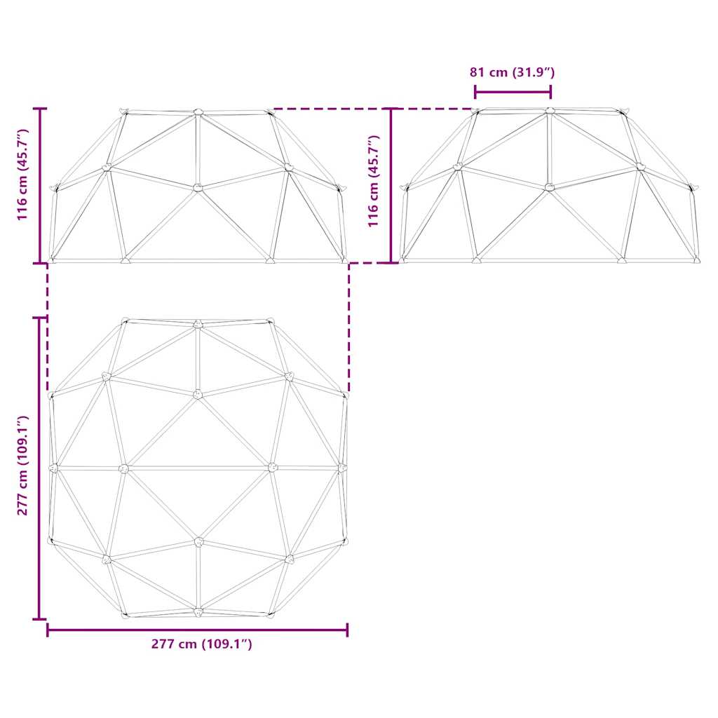 Dome da Arrampicata Blu Acciaio - immagine 9