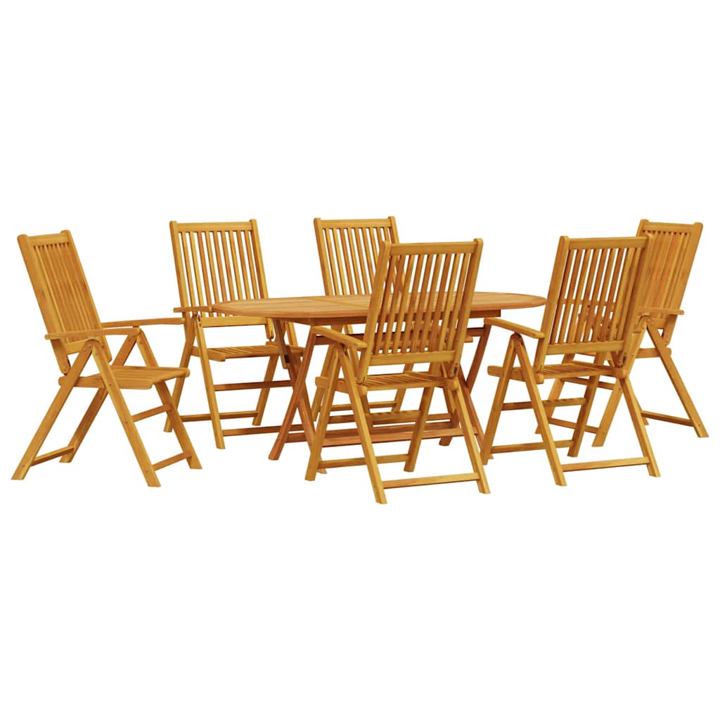 Set da Pranzo per Giardino 7 pcs Marrone - immagine 2