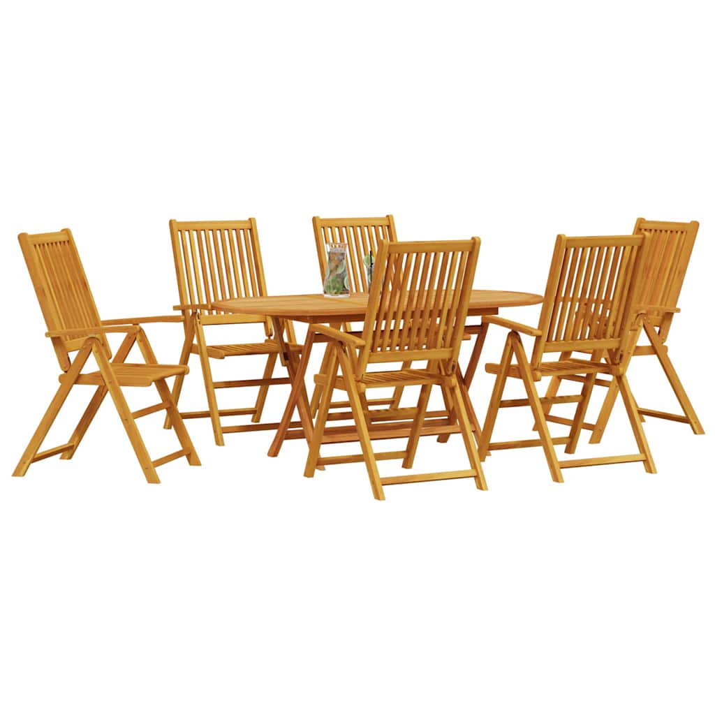 Set da Pranzo per Giardino 7 pcs Marrone - immagine 3
