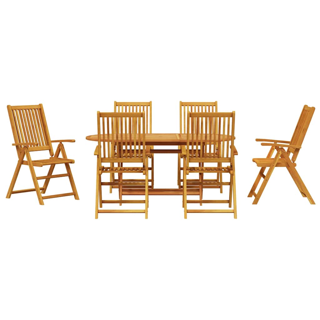 Set da Pranzo per Giardino 7 pcs Marrone - immagine 7