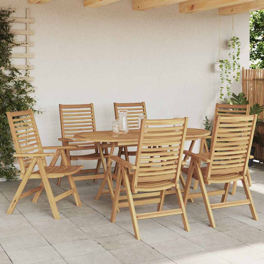Sedia da Giardino 6 pcs Marrone 52 x 64.5 x 108 cm - immagine 3