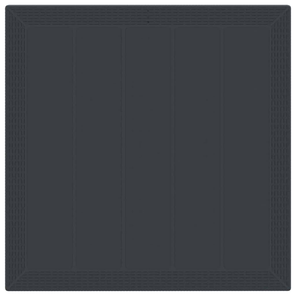 Set da Pranzo per Giardino 5 pcs Antracite Rattan Polt - immagine 6