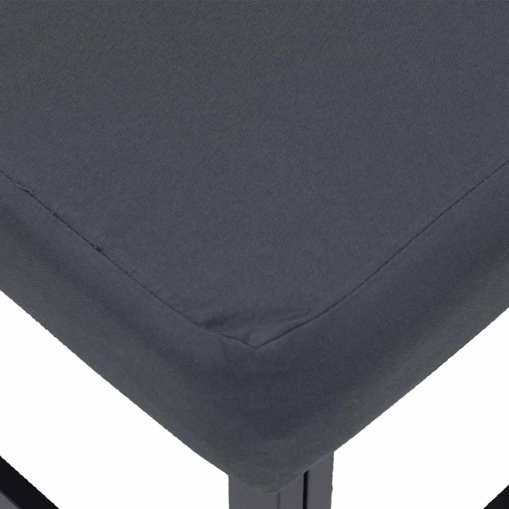 Set Divano da Giardino con cuscino 11 pcs Nero Alluminio - immagine 7