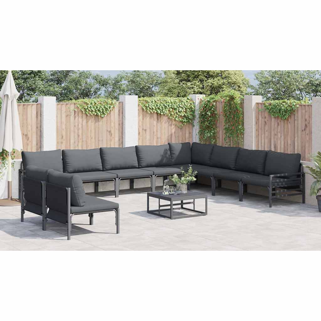 Set Divano da Giardino Antracite Acciaio - immagine 4