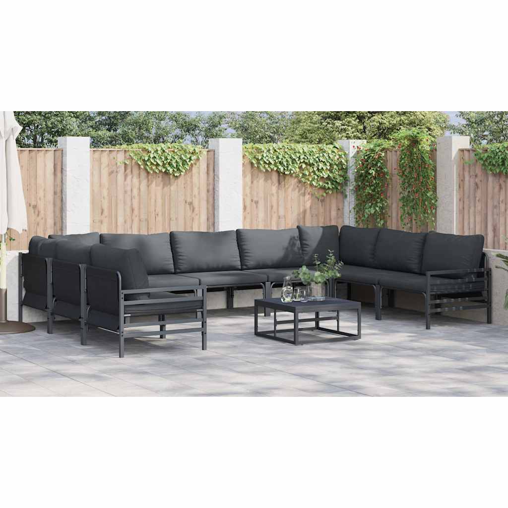 Set Divano da Giardino Antracite Acciaio - immagine 4