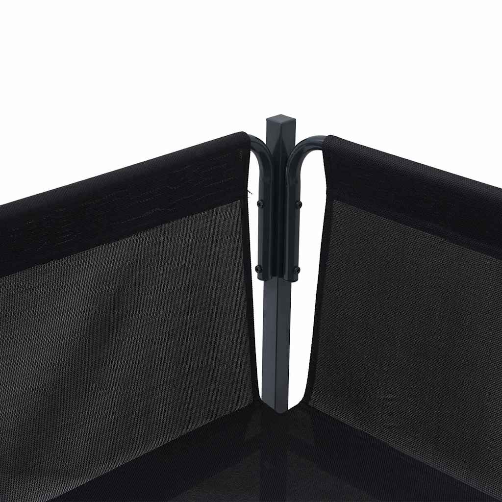 Set Divano da Giardino con cuscino 11 pcs Nero Acciaio - immagine 7