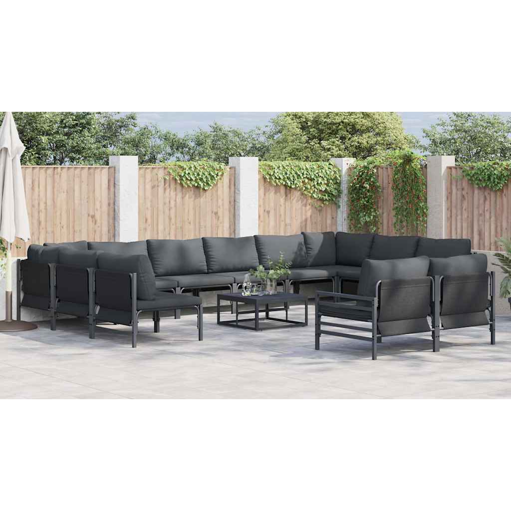 Set Divano da Giardino Antracite Acciaio - immagine 4