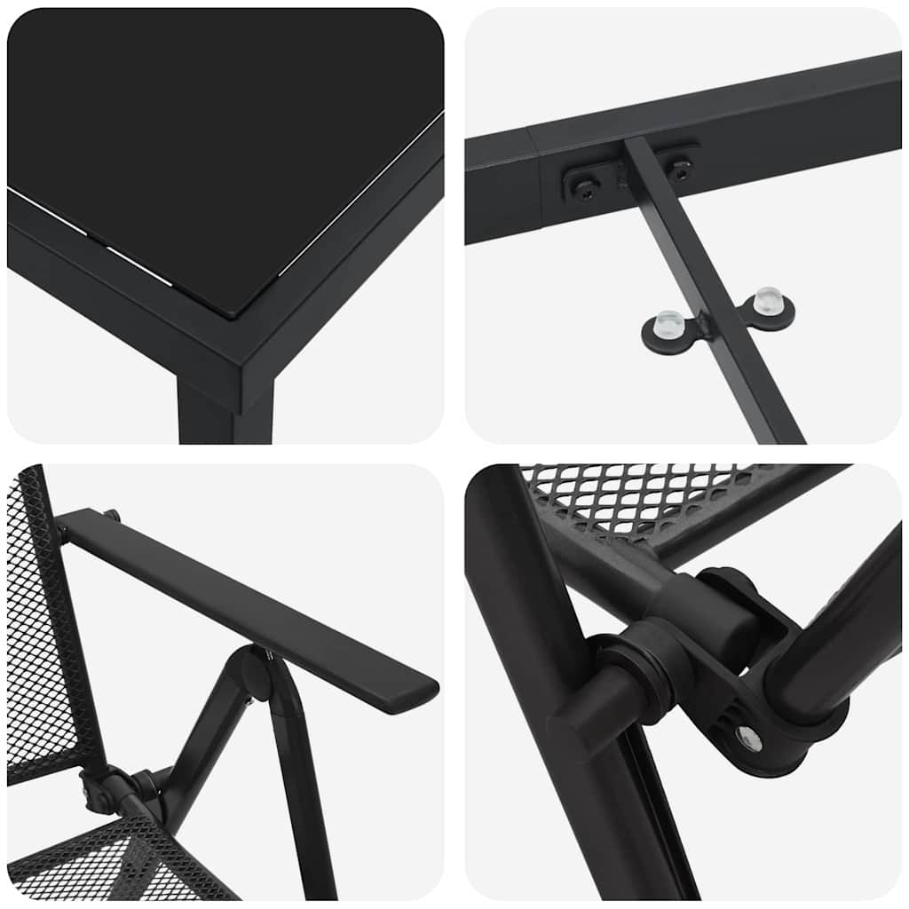 Set da Pranzo per Giardino 3 pcs Antracite - immagine 9