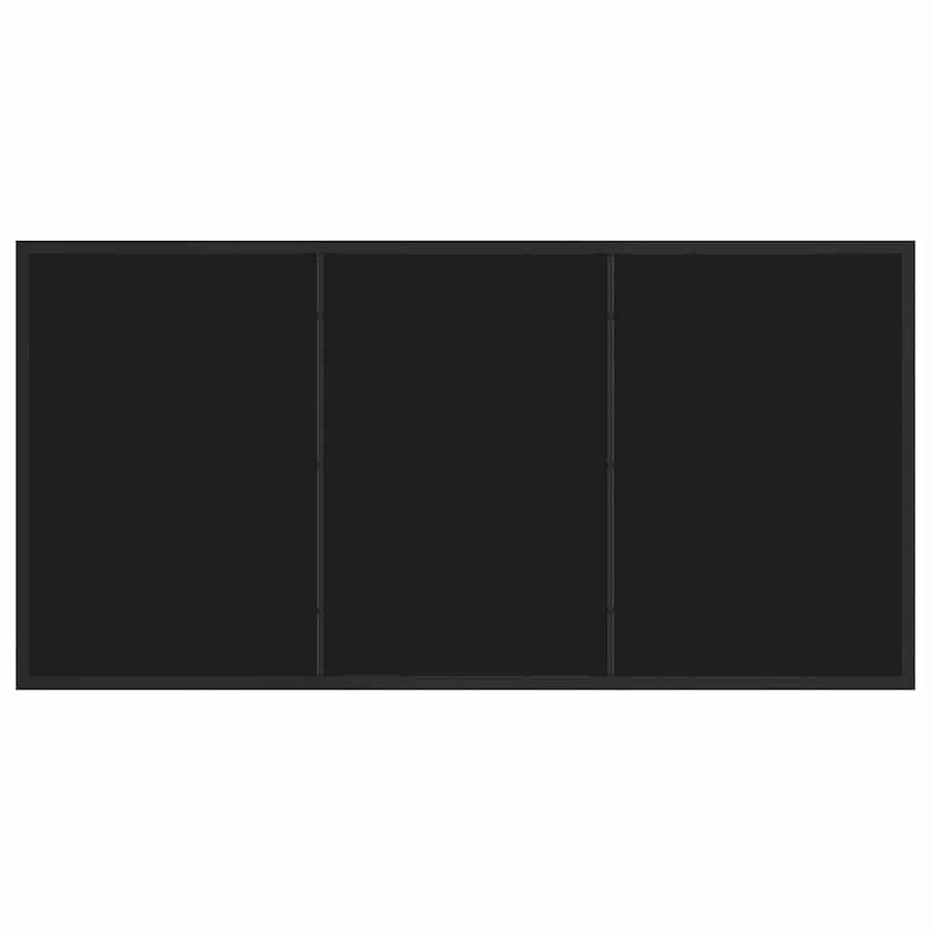 Set da Pranzo per Giardino 5 pcs Nero Poly Rattan - immagine 8