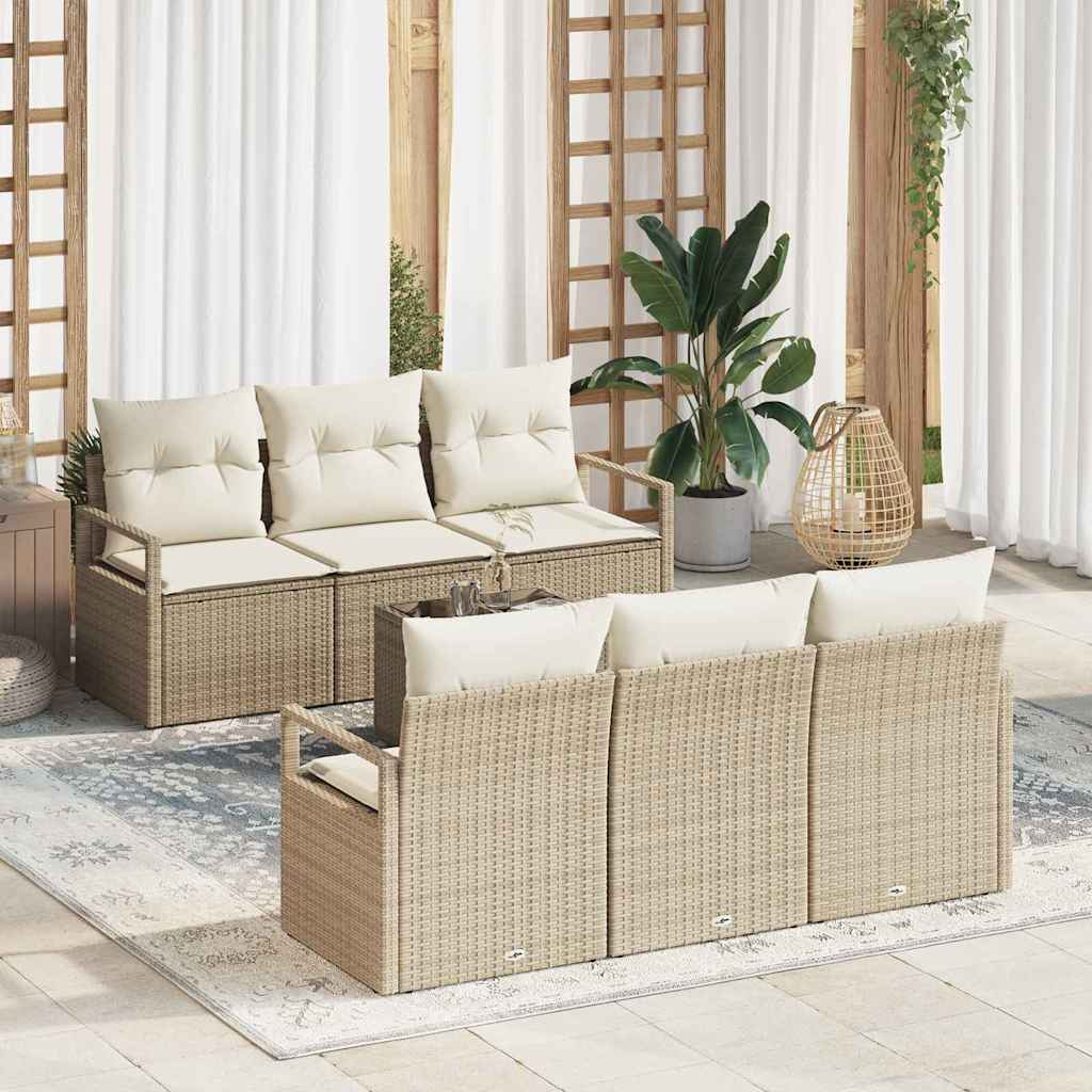 Set di divani 7 pcs Grigio polyrattan