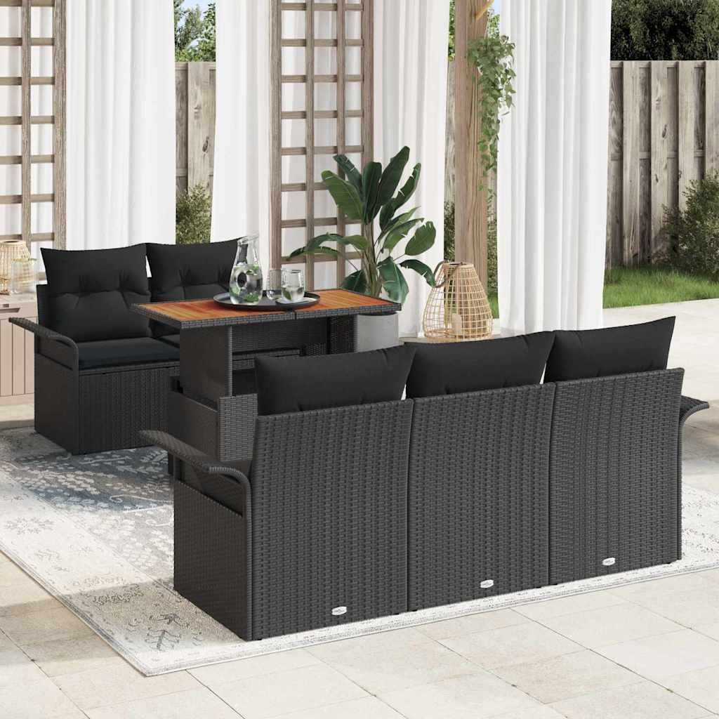 Set Divano da Giardino con cuscino 6 pcs Grigio
