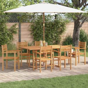 Sedie impilabili da giardino 6 pcs Marrone 55.5 x 55.5 x 90 cm