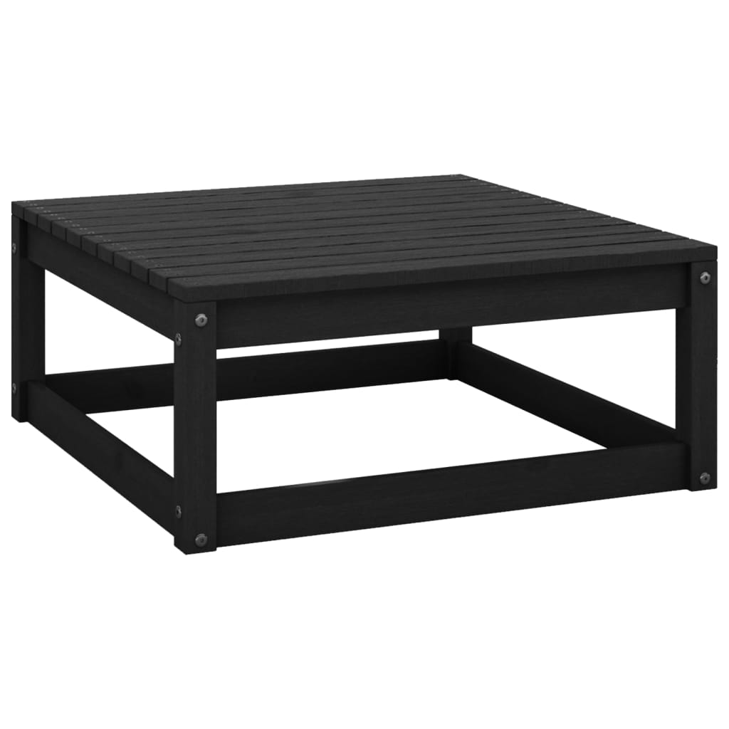 Set Divani da Giardino 5 pz Nero in Legno Massello di Pino - immagine 5