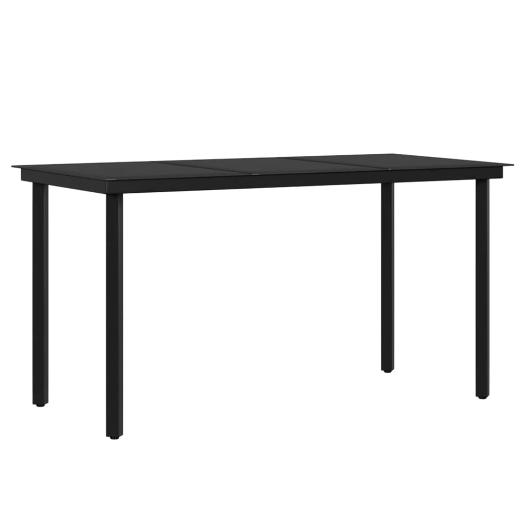 Set da Pranzo da Giardino 5 pz con Cuscini Grigio e Nero - immagine 4