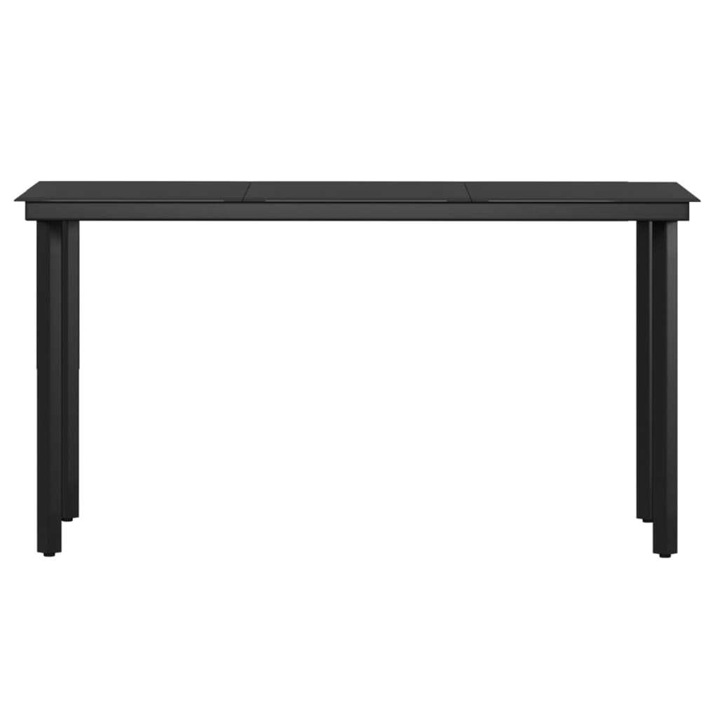 Set da Pranzo da Giardino 5 pz con Cuscini Grigio e Nero - immagine 5