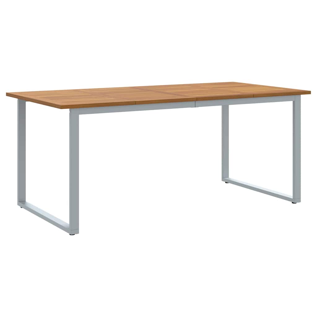 Tavolo da Pranzo da Giardino Grigio 180 x 90 x 75 cm - immagine 2