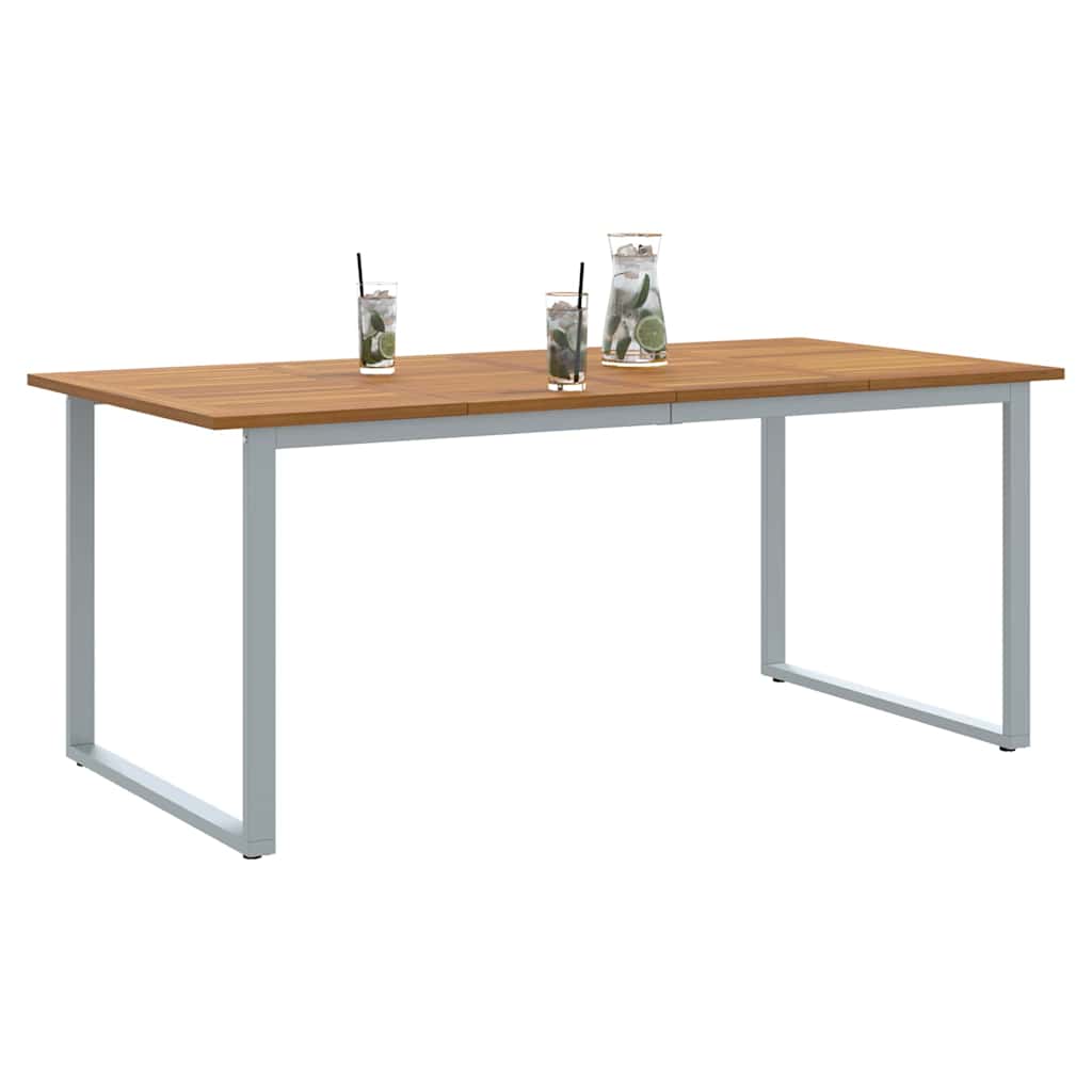 Tavolo da Pranzo da Giardino Grigio 180 x 90 x 75 cm - immagine 3
