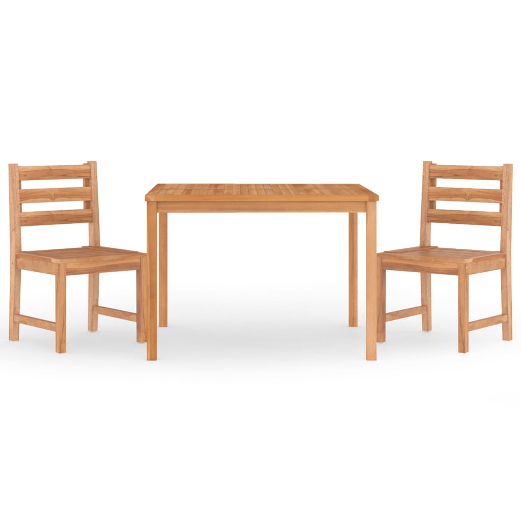 Set da Pranzo per Giardino 5 pz in Legno Massello di Teak - immagine 2