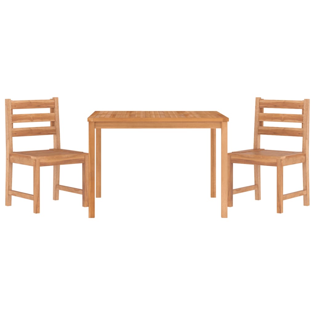 Set da Pranzo per Giardino 5 pz in Legno Massello di Teak - immagine 3