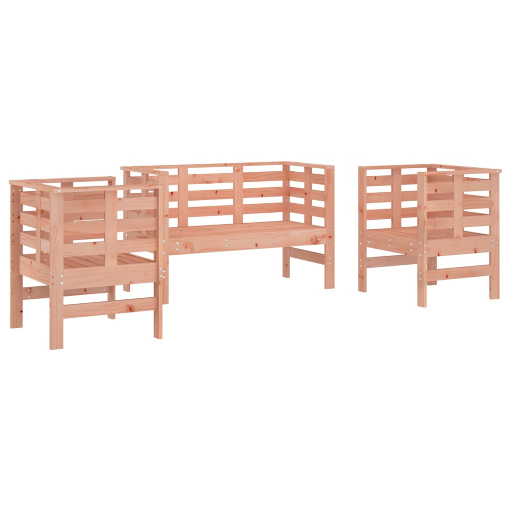 Set Salotto da Giardino 3 pz Ambra in Legno Massello di Pino - immagine 2