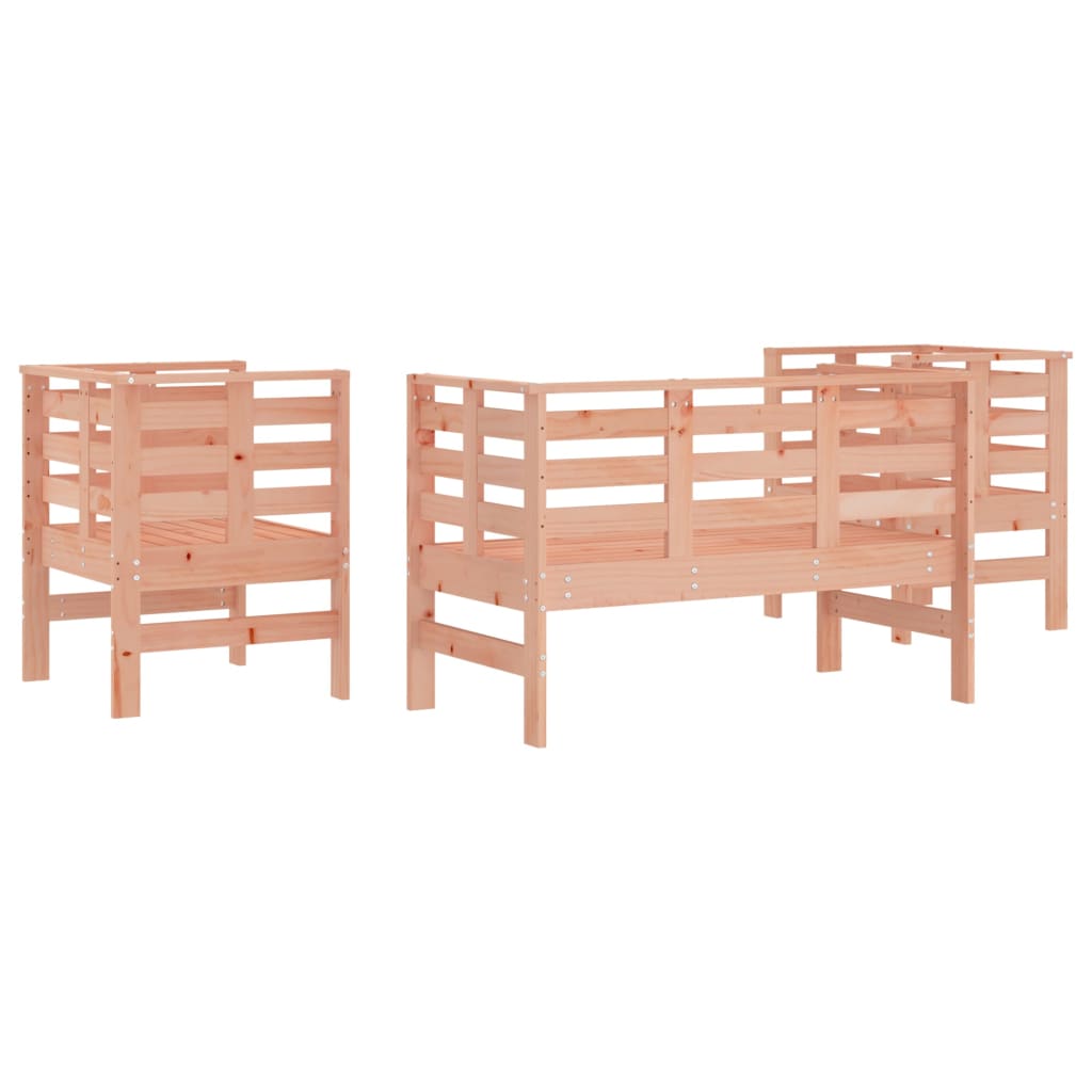 Set Salotto da Giardino 3 pz Ambra in Legno Massello di Pino - immagine 5