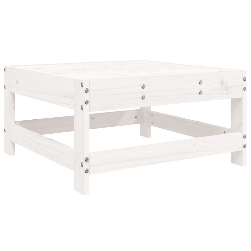 Set Salotto da Giardino 5 pz Bianco in Legno Massello di Pino - immagine 4