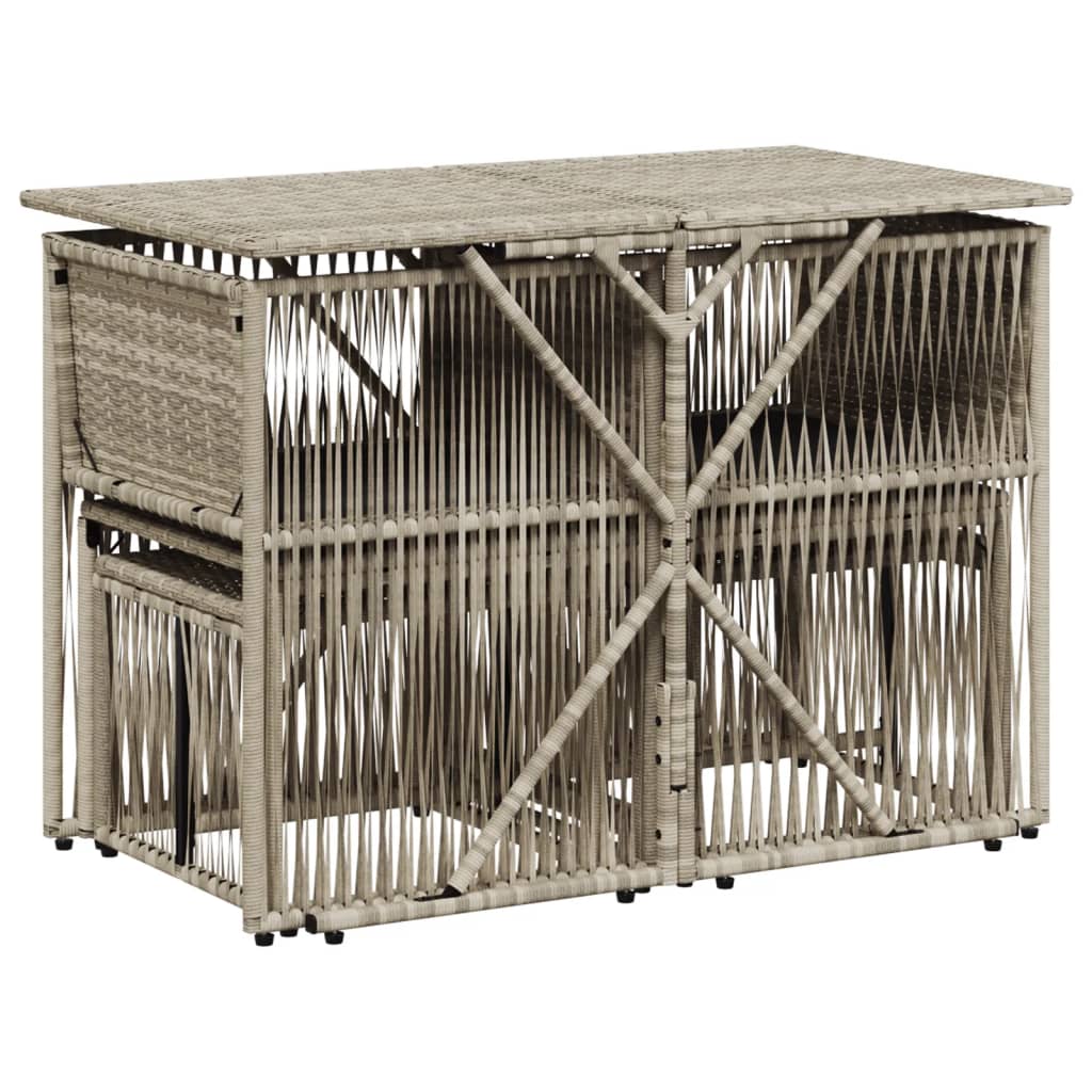 Set da Pranzo da Giardino 7pz con Cuscini in Polyrattan Marrone - immagine 6