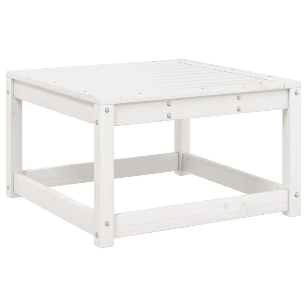Set Salotto da Giardino 7 pz Bianco in Legno Massello di Pino - immagine 5