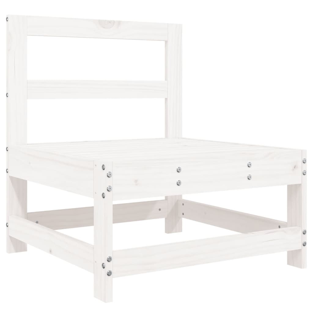 Set Divani da Giardino 8 pz in Legno Massello di Pino Bianco - immagine 4