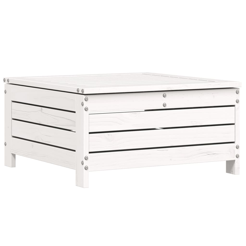 Set Salotto da Giardino 4 pz Bianco in Legno Massello di Pino - immagine 6