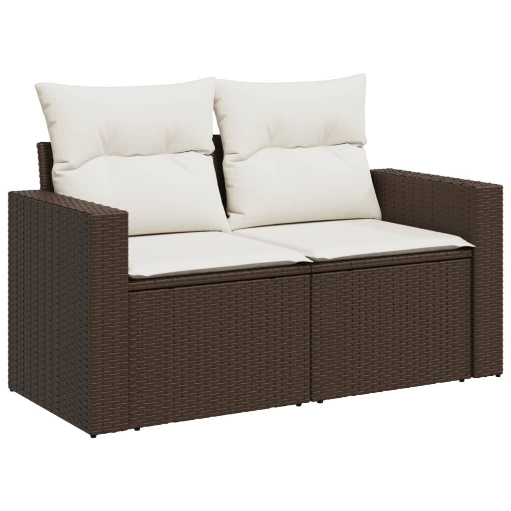 Set Divani da Giardino con Cuscini 7pz Nero Polyrattan - immagine 5