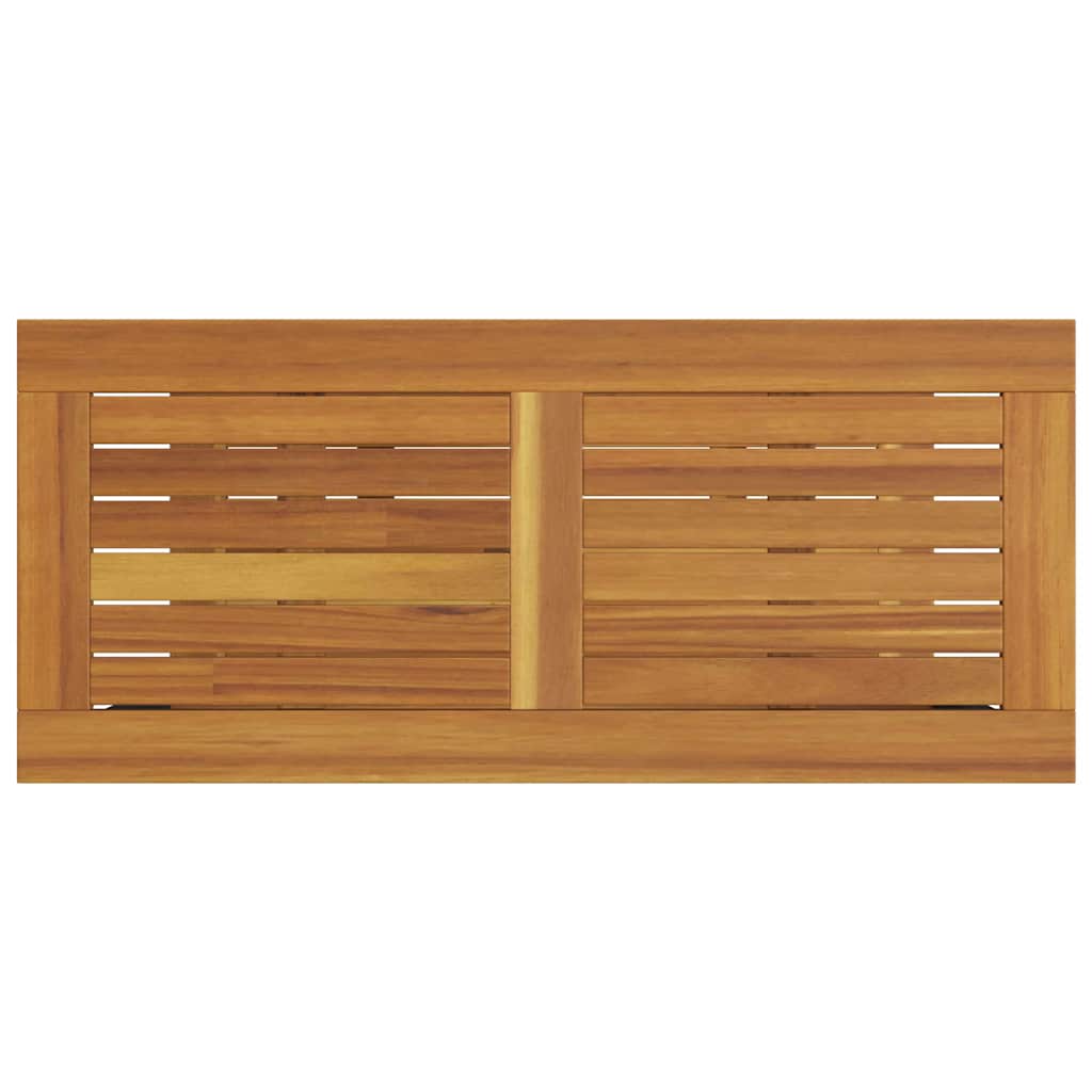 Tavolo da esterno Naturale e Grigio 80 x 35 x 75 cm - immagine 7