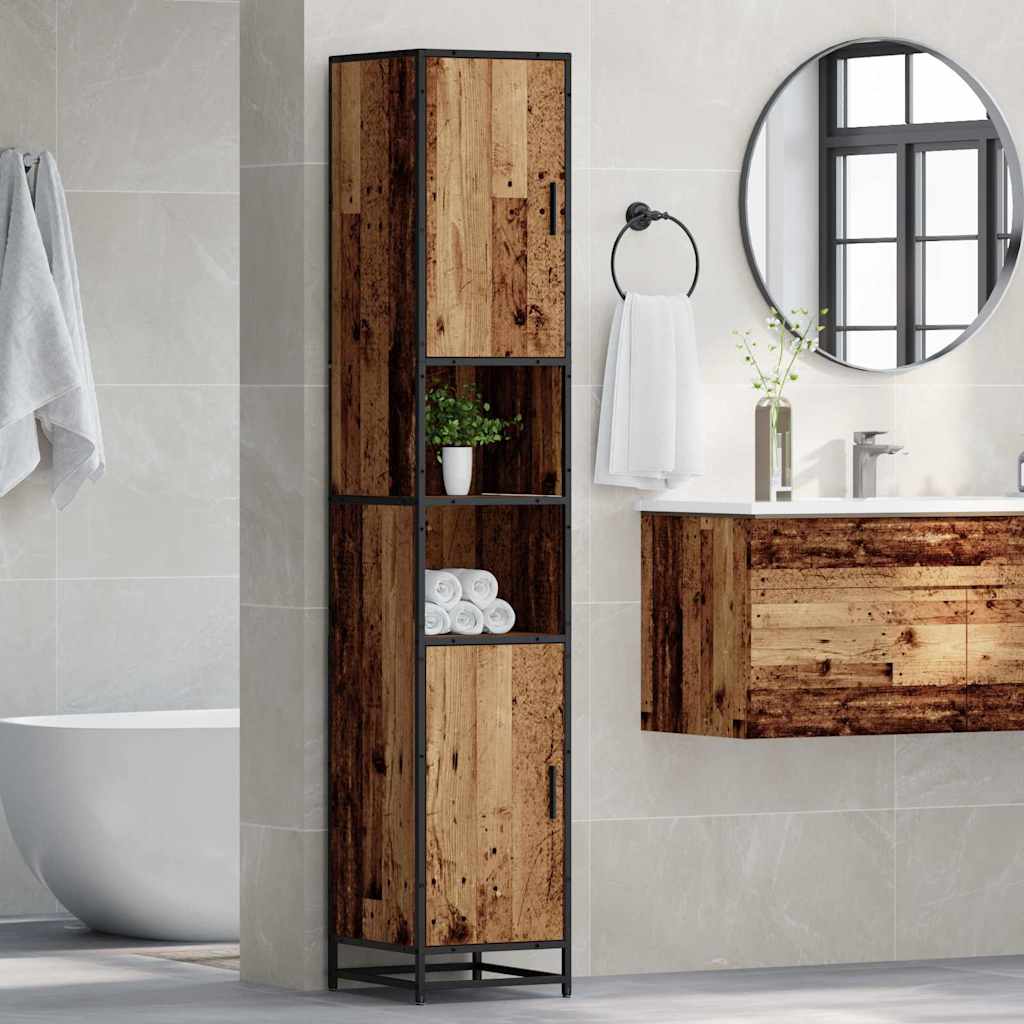 Mobile da Bagno Sonoma 35x37,5x188,5 cm in Truciolato e Metallo - immagine 4