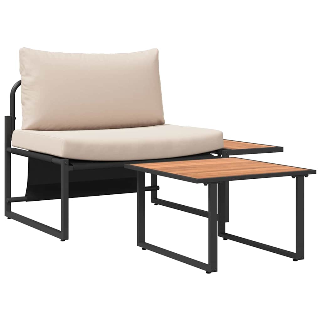 Set Divano da Giardino 2 pcs Antracite Acciaio - immagine 6