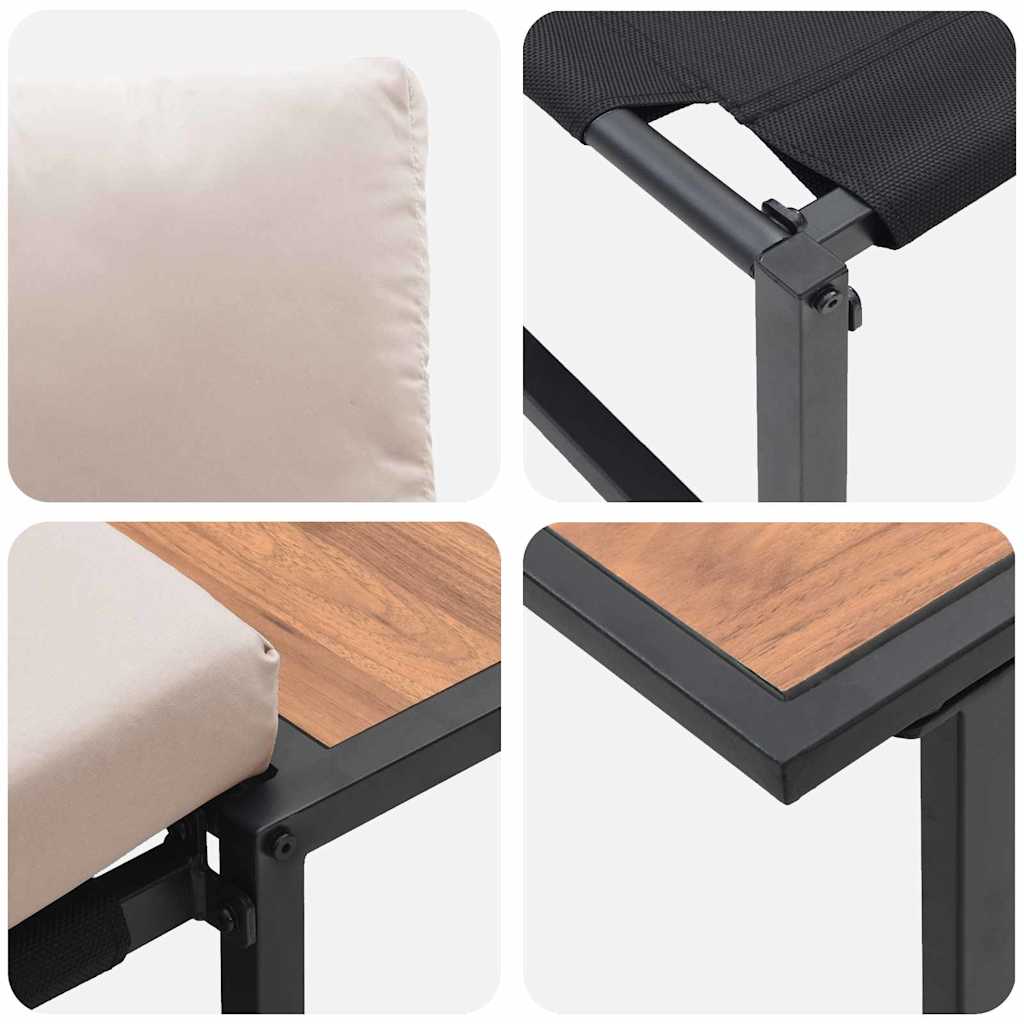 Set Divano da Giardino 2 pcs Antracite Acciaio - immagine 9