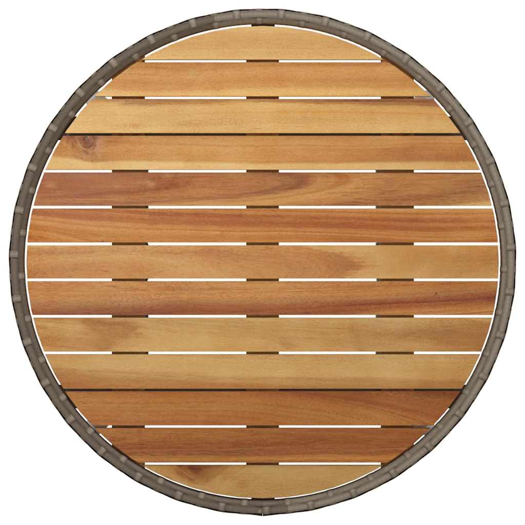 Set da Pranzo per Giardino 3 pcs Grigio polyrattan - immagine 8