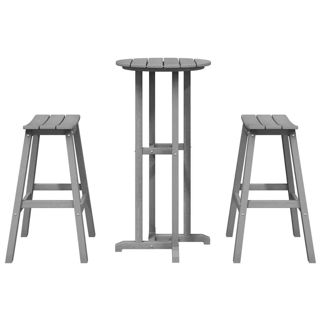 Set Bar da Giardino 3 pcs Bianco HDPE - immagine 7