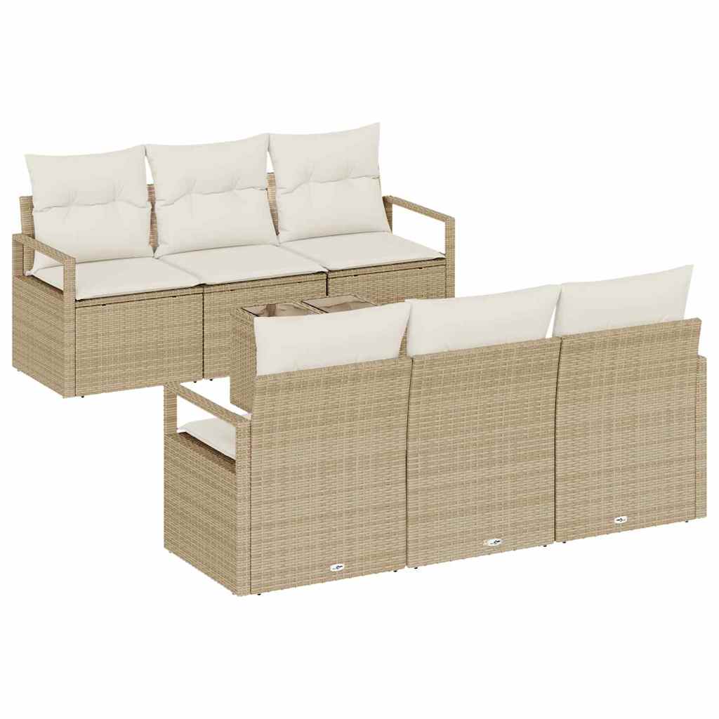 Set di divani 7 pcs Grigio polyrattan - immagine 2
