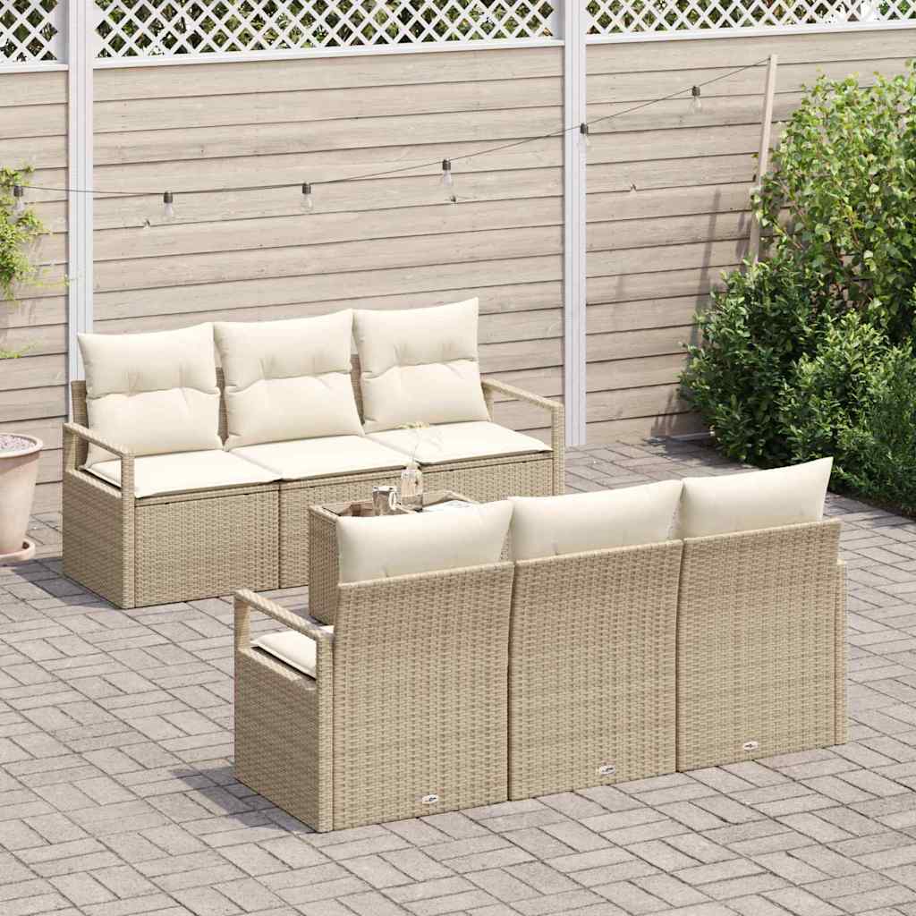 Set di divani 7 pcs Grigio polyrattan - immagine 3